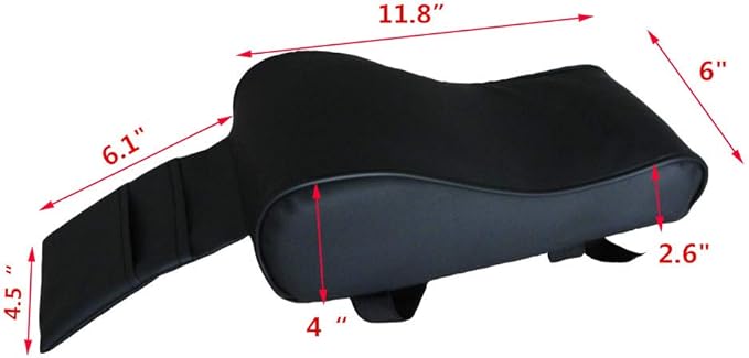 WJSKDQ Car Armrest Cushion Soft Memory Foam Car Armrest Cushion Armrest for Car Center Console Black