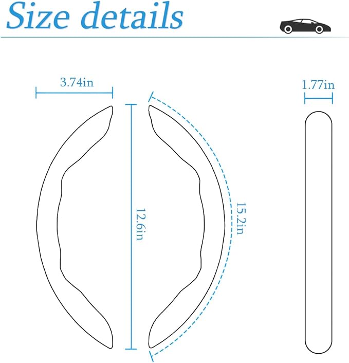 AUCELI Car Wood Grain Steering Wheel Cover, Anti-Skid Segmented Auto Steering Wheel Protector, Automotive Interior Accessories, Universal for Most Vehicles Men and Women