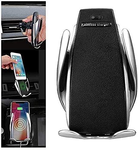 Automatic Clamping Cell Phone Mount Holder for Car Air Vent | Wireless & Fast Charging | Infrared Smart Sensors | Compatible with Qi Devices, iPhone 8/Samsung S6 or Later Models (Black, 10W)