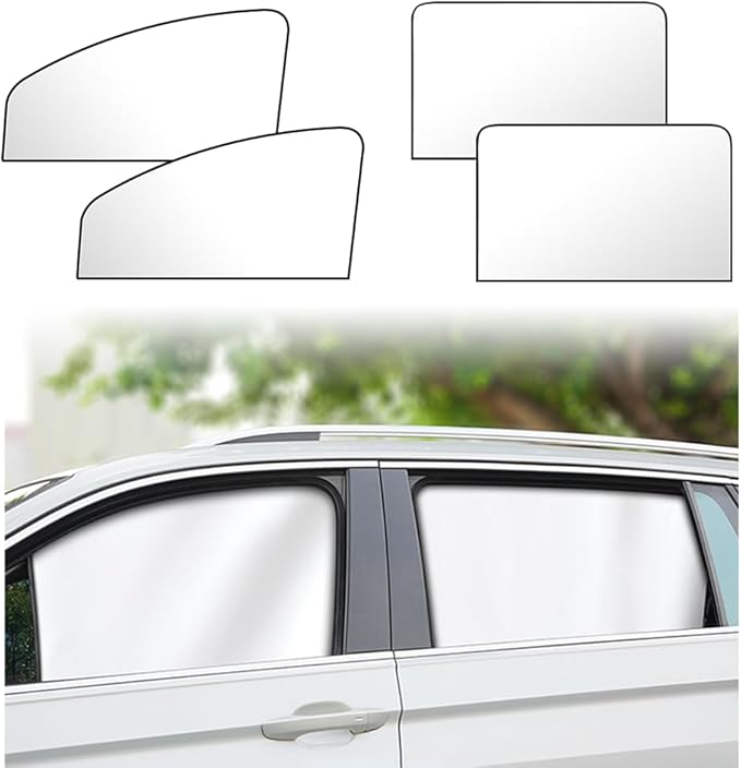 Magnetic Car Window Shade - Full Blackout for UV Block&Privacy Protection with Car Side Window Sun Shade- Universal SUV,Truck,Auto Privacy Shades (A-Side Window/4pcs)