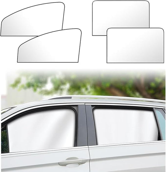 Magnetic Car Window Shade - Full Blackout for UV Block&Privacy Protection with Car Side Window Sun Shade- Universal SUV,Truck,Auto Privacy Shades (A-Side Window/4pcs)