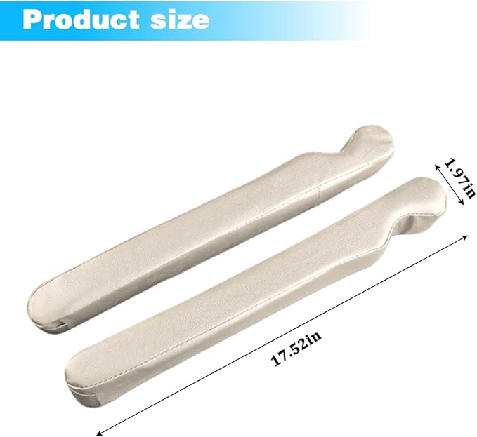 2PCS Car Seat Gap Filler, Microfibre Leather Vehicle Gap Stopper to Fill Between Seat & Console Organizer, Automotive Interior Accessories, Universal for SUV Sedan Truck (Beige)