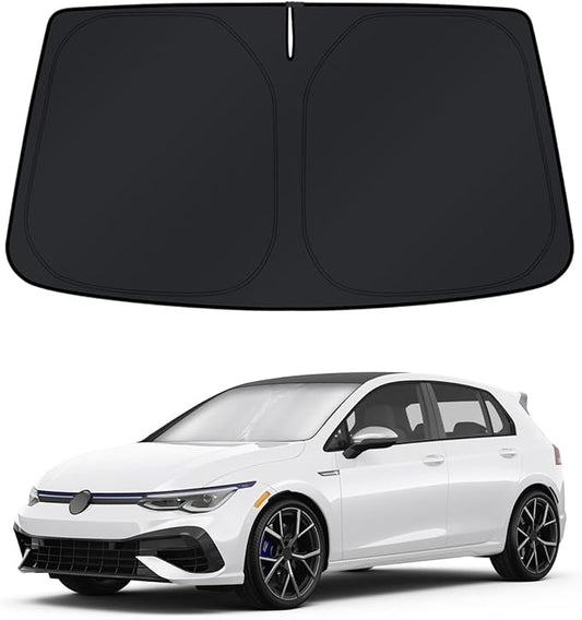 KUST Windshield Sun Shade for 2022-2025 2026 Volkswagen VW Golf GTI Golf R Accessories Window Sunshade Sun Visor Protector Foldable Blocks UV Rays Keep Your Car Cooler