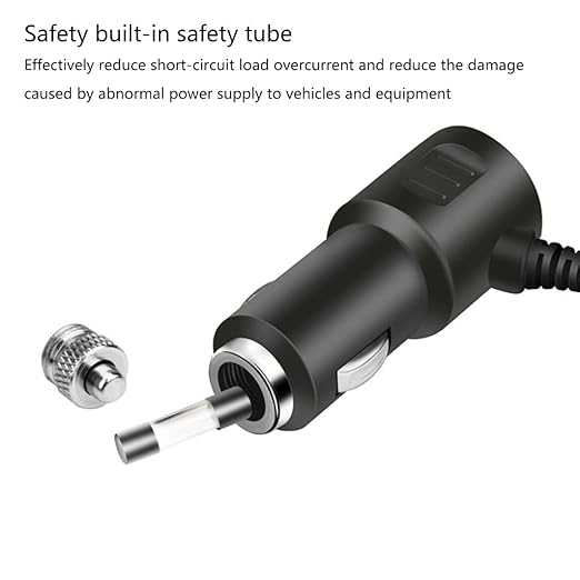 12V/24V Car Charging Adapter Car Power Socket Splitter 120W with USB C Port & 75cm Long Cable for Vehicles