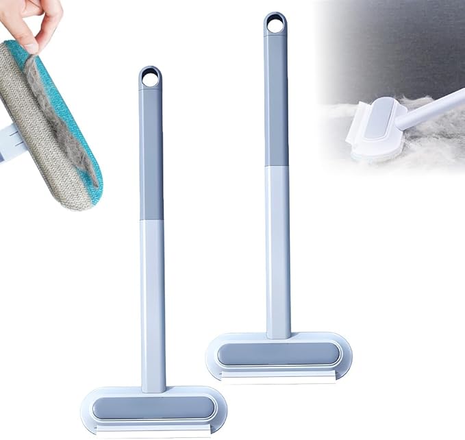 Moonboat Multifunctional Hair Removal Brush, Cleaner Pro Pet Hair, Cat Dog Hair Broom Lint Remover Scraper, Suitable for Carpet Rugs Bed Couch Curtains (A-2PCS)