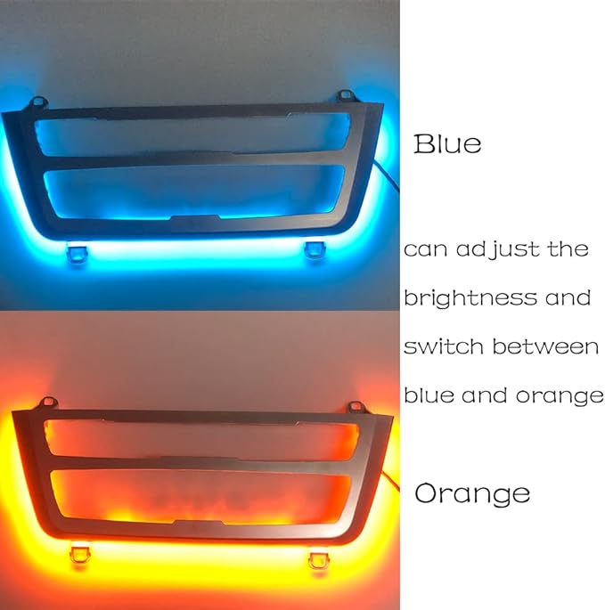 Car Inner Air Condition A/C Panel LED Lighting Ambient Light Trim Accessories for BMW 3 4 Series 3GT F30 F36 M3 M4 Center Control Two-Color Atmosphere Lamp Panel Replacement Cover (Silver)