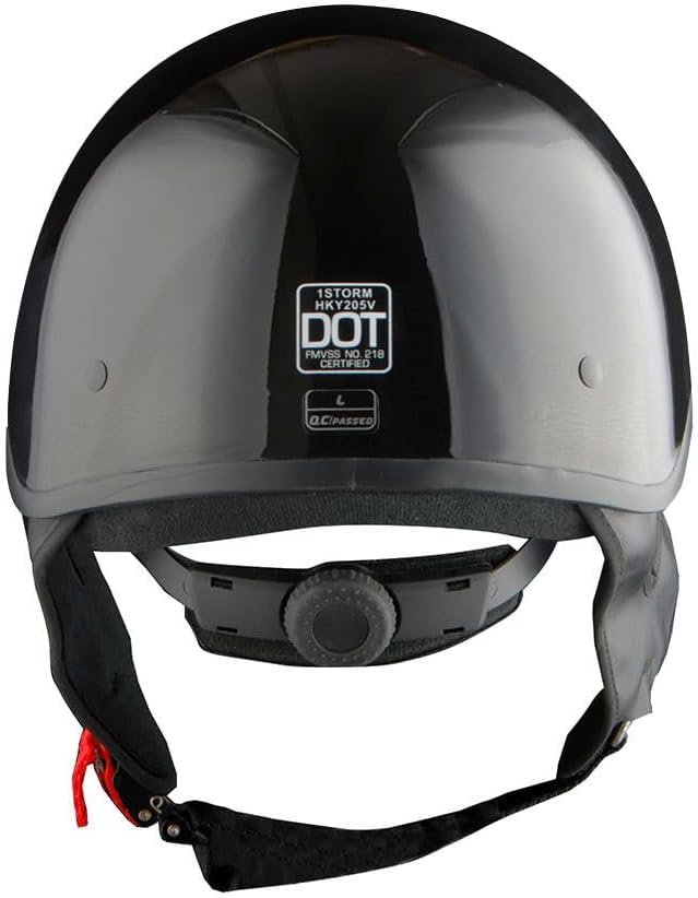 1Storm Motorcycle Half Face Helmet Mopeds Scooter Pilot with Retractable Inner Smoked Visor