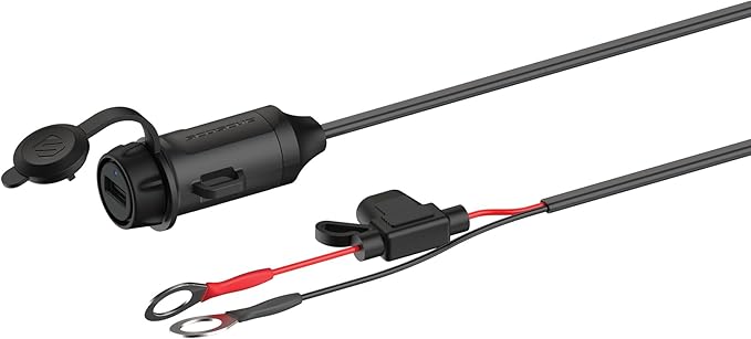 Scosche PSQC3-SP PowerVolt 18W USB Car Charger - Qualcomm Quick Charge QC 3.0 - All-Weather USB Charger - Fast Charging - 12V USB Outlet - USB A for Motorcycles, ATV’s, Boats, Marine Vehicles and More