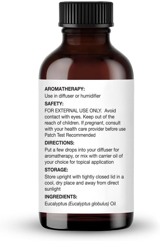 Majestic Pure Essential Oil with Glass Dropper - 100% Pure and Natural - Essential Oils for Diffuser, Aromatherapy, Soap and Candle Making, Eucalyptus Essential Oil, Eucalyptus Oil, 1 Fl Oz