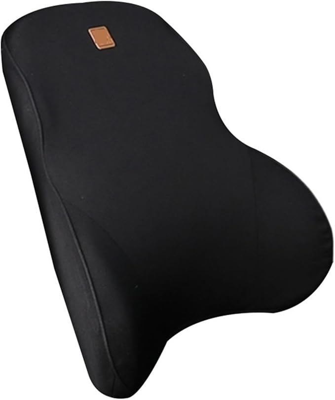 Car Driver Pillow Lumbar Support Back Cushion Fit for Seat Neck Pillow Washable Pillow Cushion(1pcs Black Back)