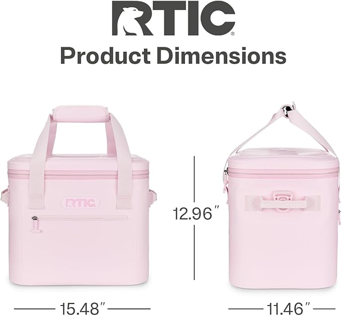 RTIC Ultra-Tough Soft Cooler 30 Can, Insulated Bag Portable Ice Chest Box for Lunch, Beach, Drink, Beverage, Travel, Camping, Picnic, Car, Trips, Floating Cooler Leak-Proof with Zipper