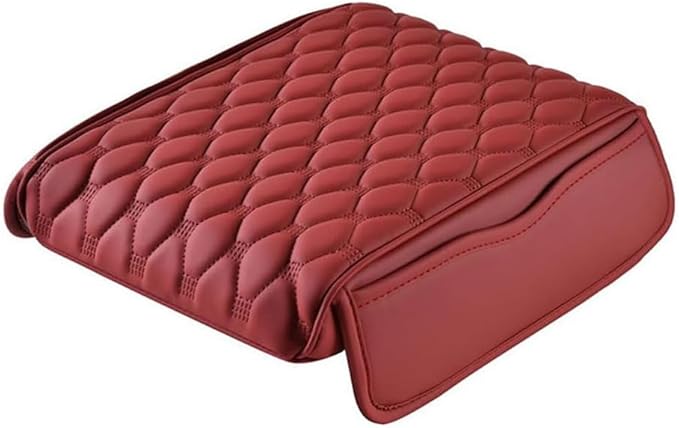Car Center Console Cover for Acura RDX 2007-2019 2020 2021 2022 2023 2024 2025,Arm Rest Lid Cushion Protector Multifunctional Armrest Cushion Pad Interior Accessories,Red