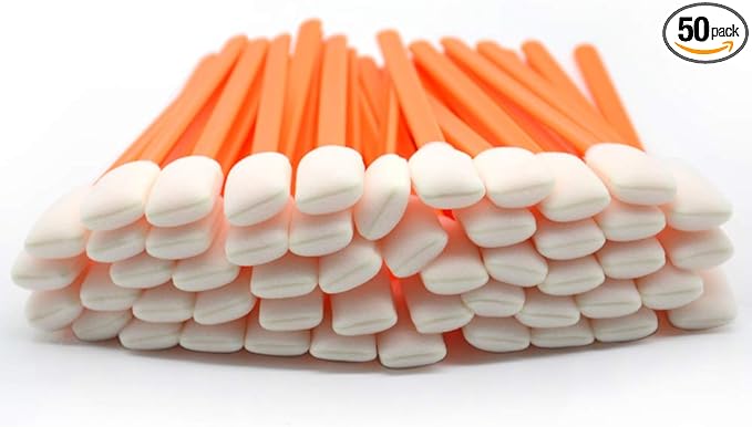 Wellgler's 5.11" Foam Cleaning swabs, for Electronics, Cameras, Optical Lenses or Inkjet Printers, Print Heads Cleaning（50pcs）