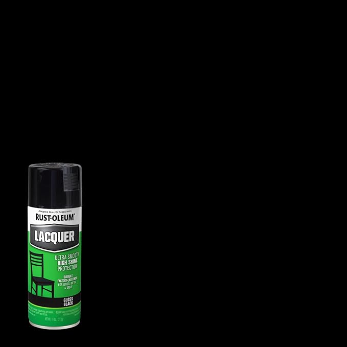 Rust-Oleum 1905830 Lacquer Spray Paint, 11 oz, Gloss Black
