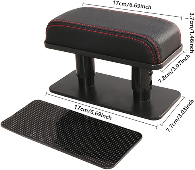 Car Driver Arm Pad Cushion, Car Center Console Elbow Cushion Pad Car Door Armrest Rest Pad Adjustable Height Comfort Universal Fit for Most Car, Brown