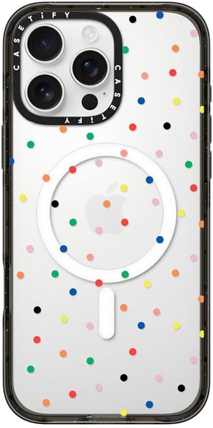 CASETiFY Impact iPhone 16 Pro Max Case [Slim/Compatible with Magsafe / 8.2 ft. 4X Military Grade Drop Protection] - Candy Transparent - Clear Black
