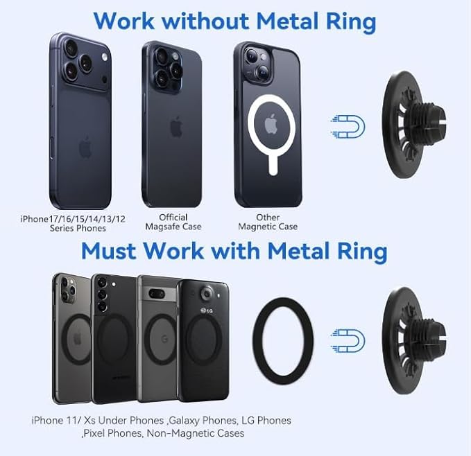 BEERTE for Magsafe Car Mount Fit for Mazda CX-5 2013-2015, Mazda CX-5 Sport 2016 Strong Magnetic Car Phone Holder Hands Free Cell Phone Car Mount for iPhone 17 16 15 14 13 12 Series All Smartphones