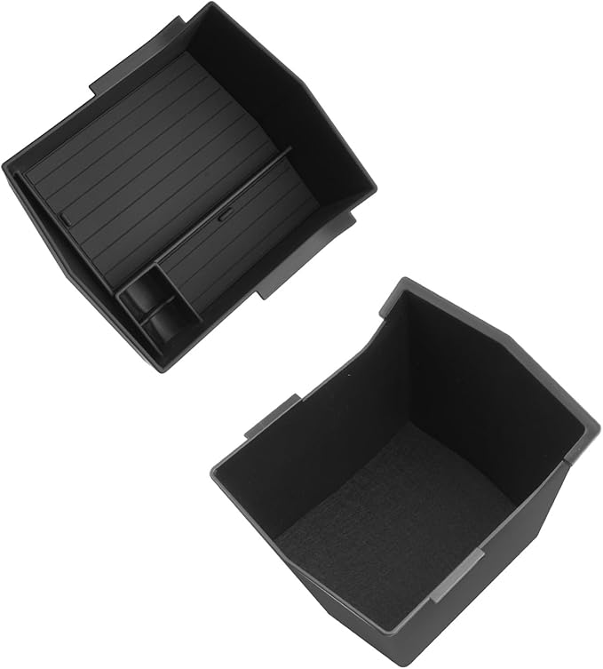 LUWU for 2025 2026 Subaru Forester Accessories Compatible with Forester Base/Premium/Sport/Limited/Touring 2025 2026 Armrest Console Secondary Storage Box Insert Tray ABS Material Black 2-Pack