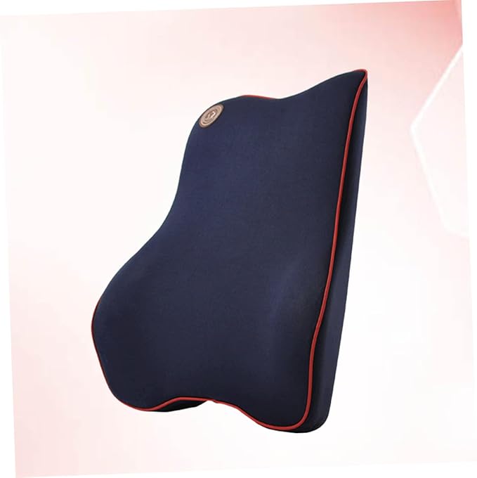 Memory Car Seat Waist Cushion Comfortable Lumbar Support Pad Blue for Auto Supplies Ergonomic Design for Driving Durable and Material