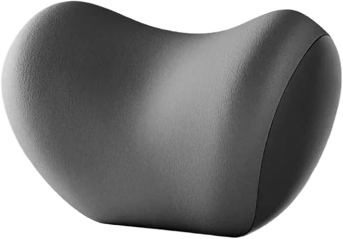 Memory Foam Car Neck Pillow & Waist Cushion - Soft fit for Seat Headrest & Lumbar Support for Comfort(Hb-Black 1set)