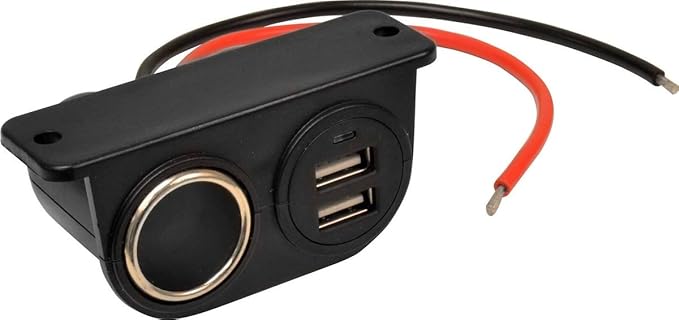 Custom Accessories Compatible with Smartphones, 18003 12V Dual USB Under Dash Mount, Black