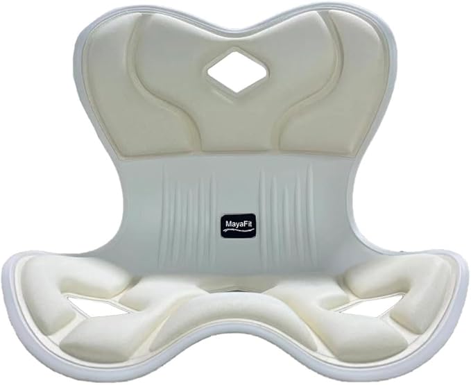 Ergonomic Lumbar Support Cushion, Cream,44.5mm x 410mm x 340mm, Standard Size, for Shoulder and Back Posture, 110-265 lbs Capacity