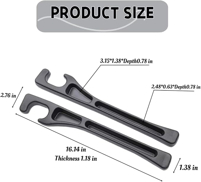 Car Seat Gap Filler Organizer - No Drop Seat Guard, Side Gap Filler for Car, SUV, and Trucks, 2 Pack, Black - Prevents Items from Falling, Extra Storage Space, Easy to Install, Durable & Eco-Friendly