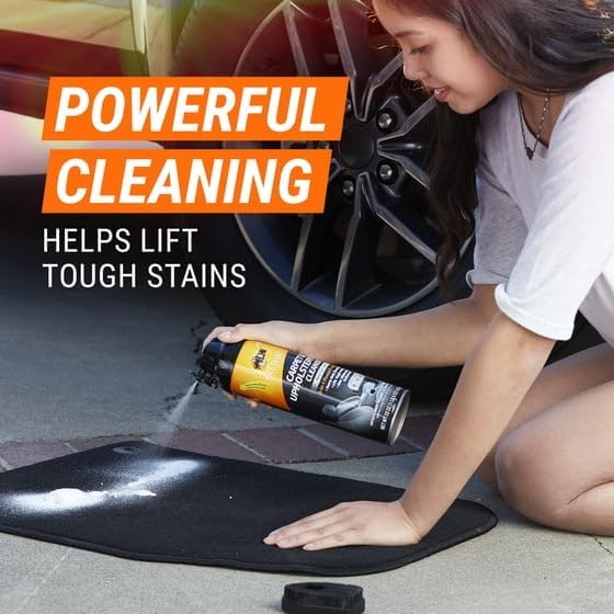 All FRESH fx Power Foam Automotive Cleaner for Carpet & Upholstery, New Car Scent, 22 oz