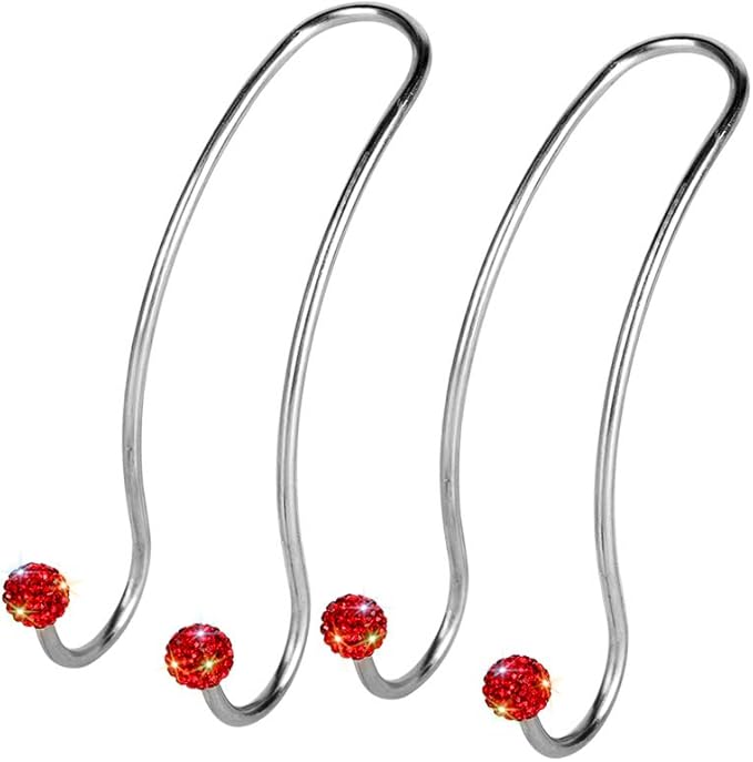 SAVORI Auto Hooks Bling Car Hangers Organizer Seat Headrest Hooks Strong and Durable Backseat Hanger Storage Universal for SUV Truck Vehicle 2 Pack (Red)