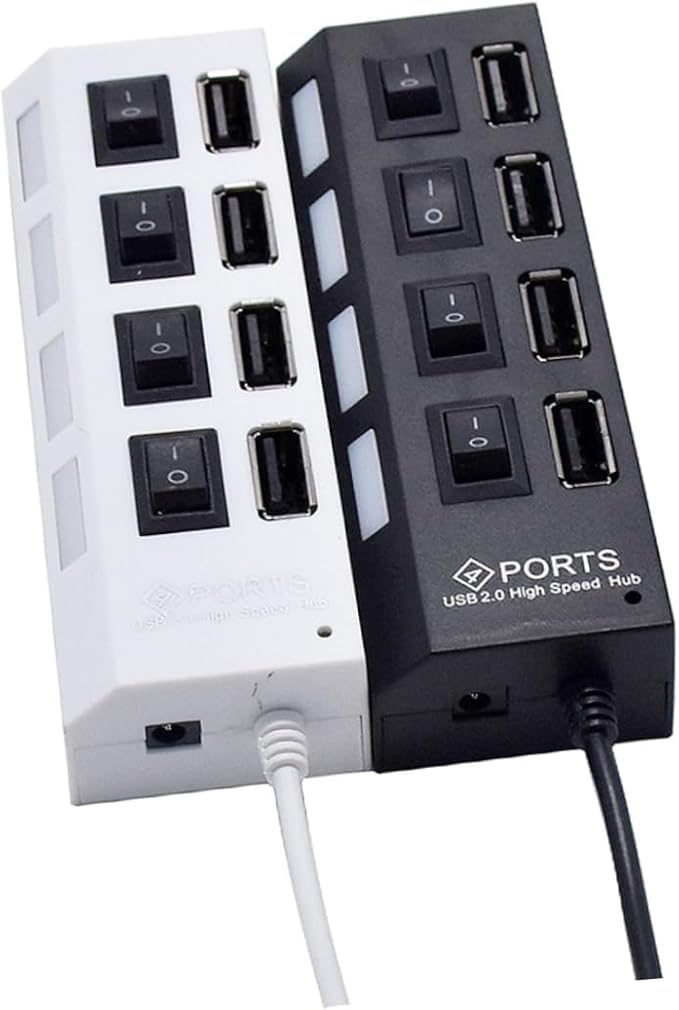 HOMSFOU 3pcs USB Hub Port Splitter Independent Compact USB Device Connector for Laptop and Travel Versatile White Design for Use