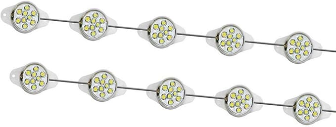 iJDMTOY 10-Piece Universal Fit 90-LED Waterproof Xenon White Truck Bed Cargo Area LED Lighting Kit