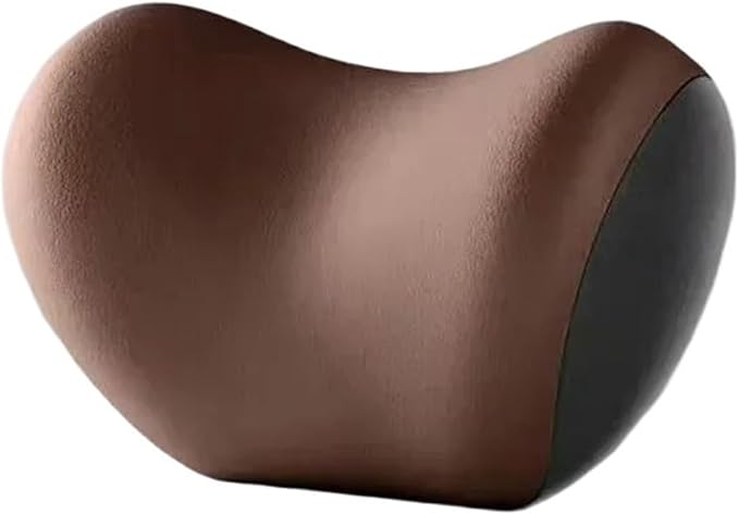 Car Neck Pillow and Lumbar Support Cushion - Memory Foam Backrest for Driver Seat Comfort(Brown)