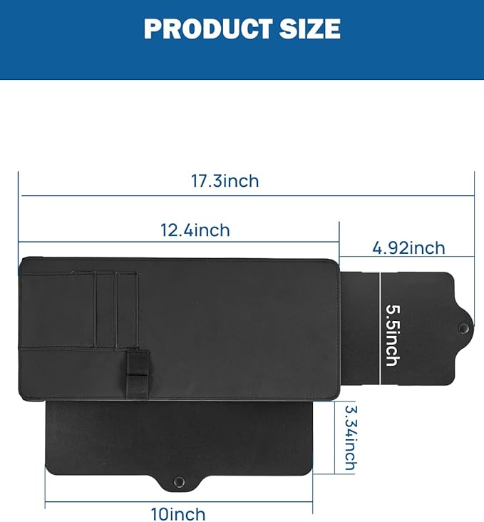 JOYTUTUS Car Sun Visor Extender,Universal Visor Sun Blocker UV400, Car Sun Visor Extension Side Sunshade,Anti-Glare Visor for Safe Driving(Black,2 Pack)