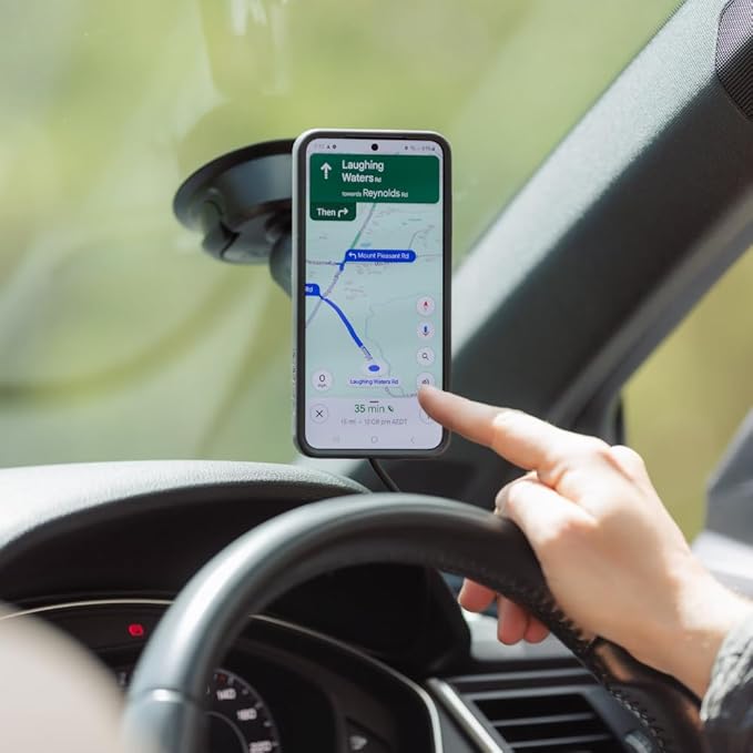 Quad Lock Heavy Duty Suction Car Phone Mount with MAG Phone Case and MAG Wireless Charging Head for iPhone 17 Air