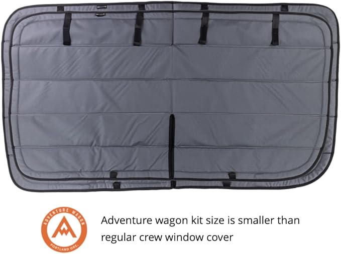 VanEssential Insulated Magnetic Blackout Window Cover Designed for Mercedes-Benz NCV3 & VS30 Crew Window with an Adventure Wagon KIT Installed (for Van Years 2007 to Current Model) - Charcoal Gray