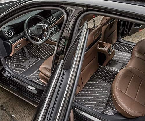 Custom Car Floor Mats Custom Logo/Pattern for SUV Van Truck Sedan Coupe Car Mats Full Surrouded Floor Mat All Weather Waterproof and Anti-Slip Protection Car Floor Liners(Coffee)