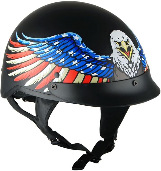 1Storm Motorcycle Half Face Helmet Mopeds Scooter Pilot with Retractable Inner Smoked Visor