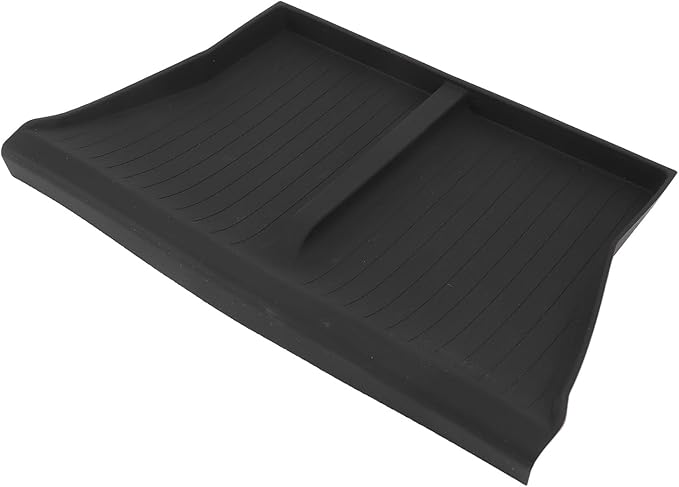 Wire Less Charging Silicone Mat, Center Console Wire Less Charging Mat Easy to Clean Anti Slip Phone Charging Silicone Pad Interior Accessories (Black W240004607)