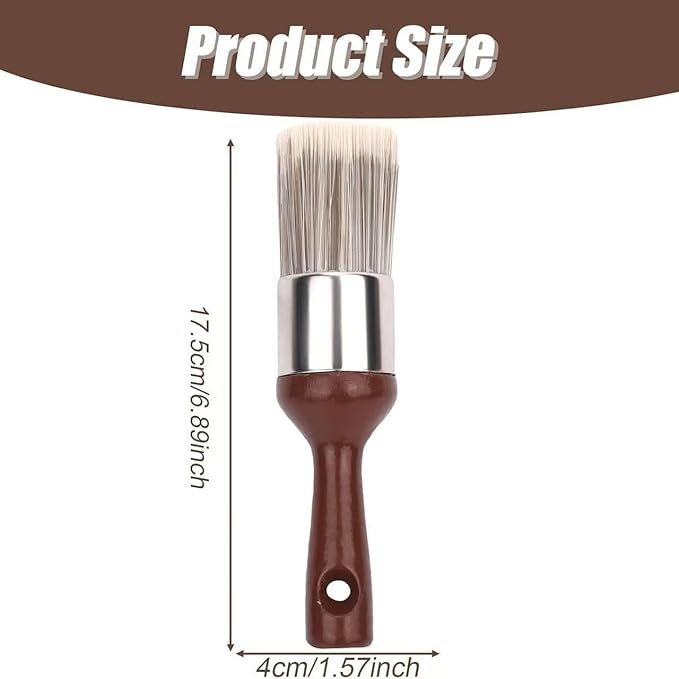 2pcs Furniture Salve Brush, Soft Bristles & Ergonomic Handle Leather and Wood Cleaner Brush Wax Cream Applicator Tool for Car Interiors & Home Cleaning Repair Maintenance