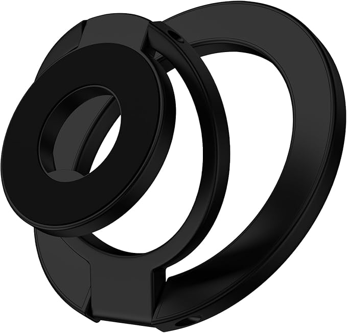 Magnetic Phone Ring Holder for Samsung Galaxy S26 S25 Ultra S25 S24 FE S24 Ultra, Removable Magsafe Phone Grip with Kickstand for iPhone 17 16e 16 Pro Max 16 Plus 15 14 Pro Max, Fit Magnetic Car Mount