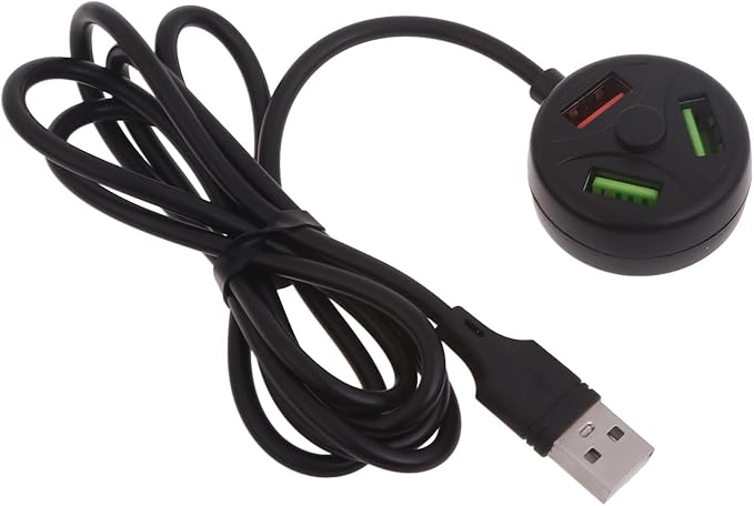 Compact USB Charging Hub USB2.0 Three Port Expander Hub Dock Suitable for Car Chargers Power Banks USB Accessory