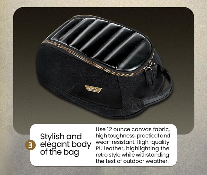 Loboo Motorcycle Tank Bag Expandable Motorcycle Bag, Magnetic Suction Quick Release ，Compatible With CFMOTO 400GT 450SR 450NK 650 GT 700CL-X 800MT 800NK