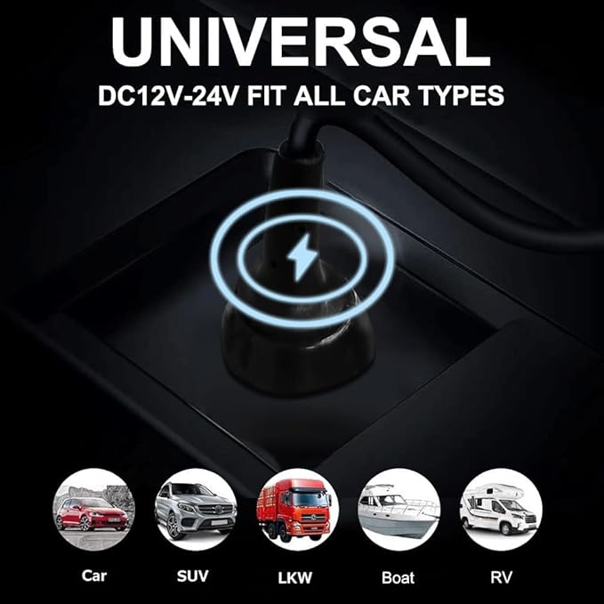 100W USB C Laptop Car Charger for Dell Latitude/Dell XPS, Lenovo Thinkpad/Yoga/IdeaPad, MacBook Pro/Air, HP Spectre/Elitebook, LG Gram, Samsung Acer Asus Chromebook Charger
