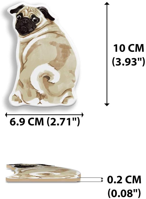 WIRESTER Hanging Air Freshener for Car, Home, Bathroom, Office, Decorative Charm Ornaments, Pug Dog
