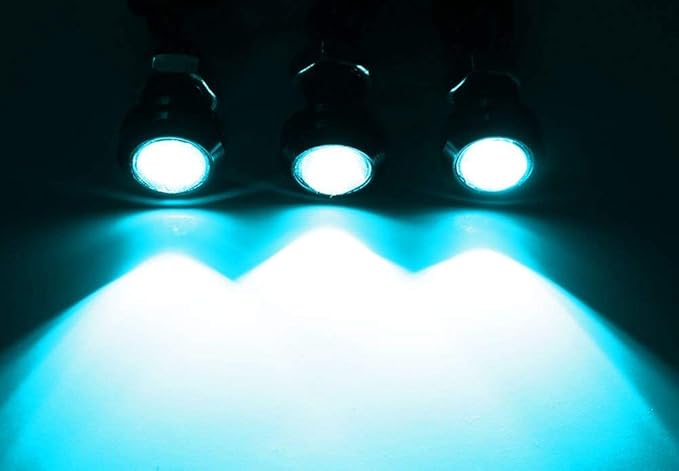 iJDMTOY 3pc Set Custom Retrofit 8000K Ice Blue Front Grille Mesh Mount LED Lighting Kit Compatible With Trucks SUVs