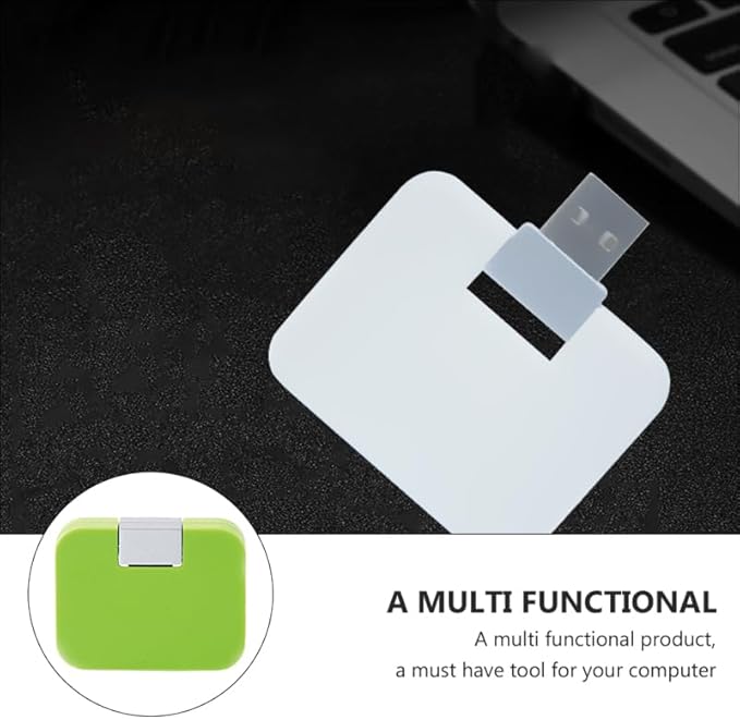 OSALADI 2pcs USB Hub 4 Port Multi-Function USB Splitter No Drivers Required Heat Dissipation Sturdy Essential for Daily Use (Random Color)