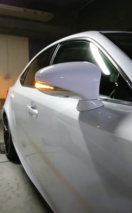 iJDMTOY Clear Lens Dynamic Sequential Blink/Flow Full LED Outer Side Mirror Turn Signal Light Assembly Kit Compatible with Lexus is RC ES LS CT