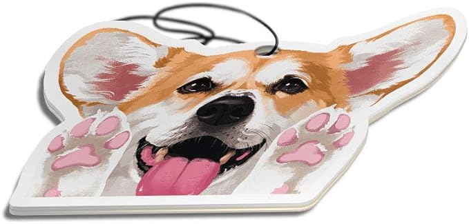 WIRESTER Hanging Air Freshener for Car, Home, Bathroom, Office, Decorative Charm Ornaments, Red Pembroke Welsh Corgi Dog