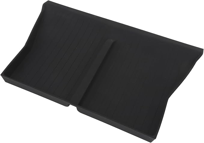 Center Console Wireless Charging Mat, Easy to Clean Anti Slip Phone Charging Silicone Pad, Interior Accessories for Car Phone Stand, Dash Mat with Holder (Black W240004607)
