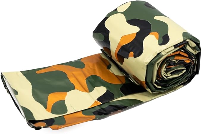 Survival Frog Tact Bivvy 2.0 Emergency Sleeping Bag with Stuff Sack, Carabiner & Survival Whistle – Compact, Lightweight, Waterproof, Reusable Thermal Bivy Sack Shelter Kit